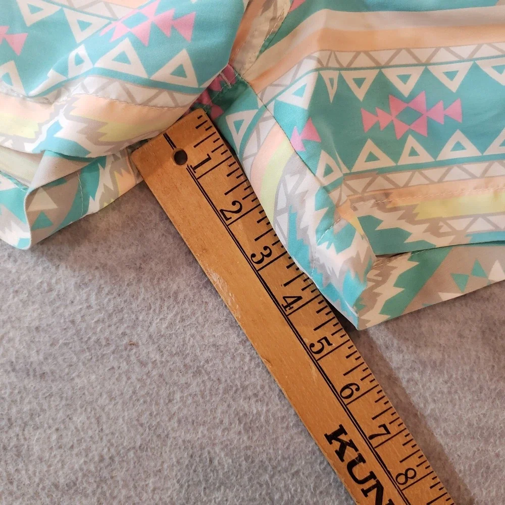 Chubbies Swim Trunks Mens S Teal Geometric Aztec‎ 5in Summer Beach Pool USA